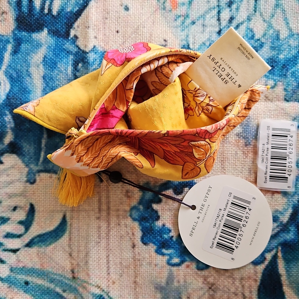 Spell & The Gypsy Collective Renew Coin Purse- Mustard - Picture 6 of 9